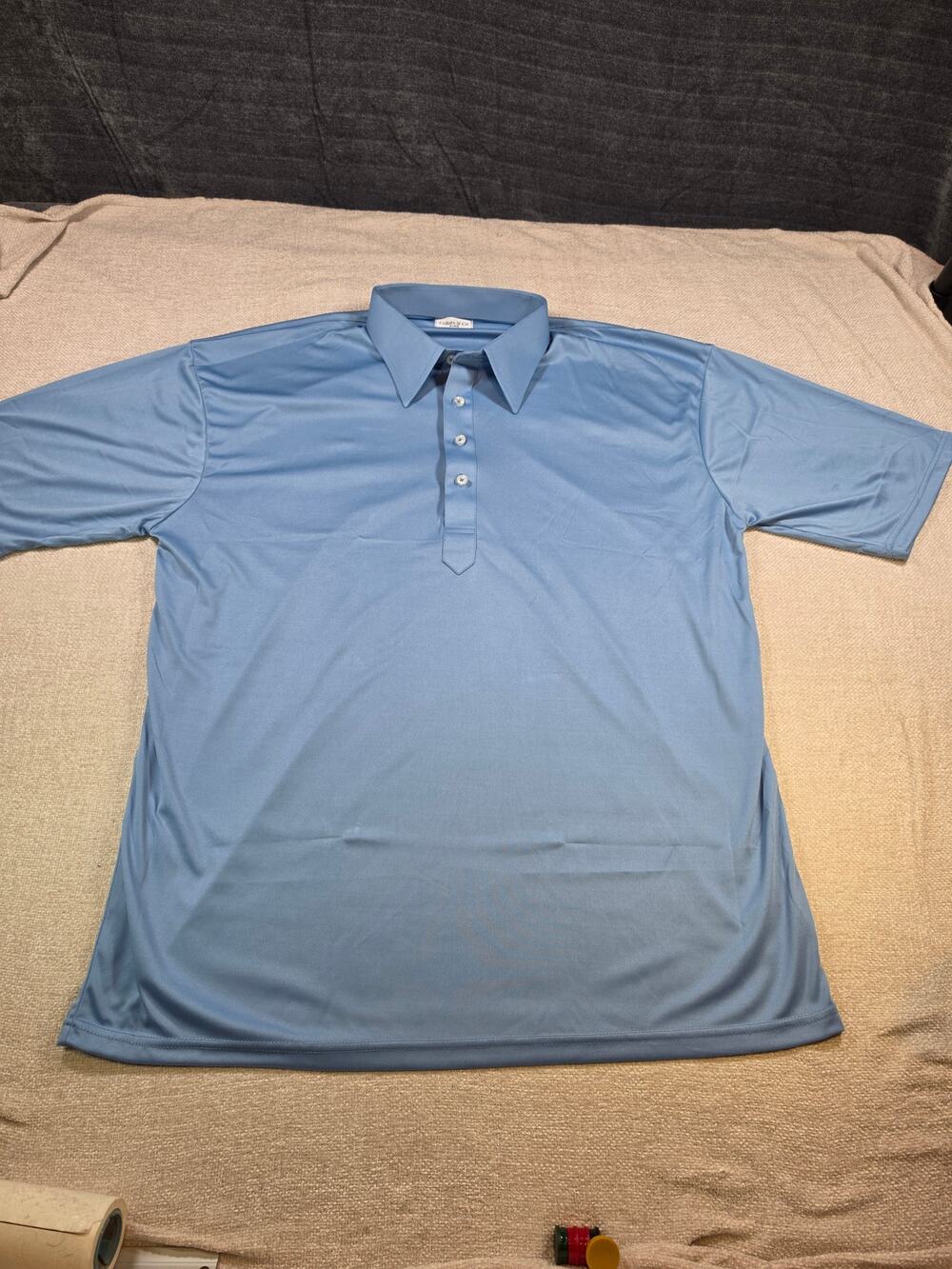 Collars & Co. Polo Shirt Men's 2XL Blue Short Sleeve Performance polo